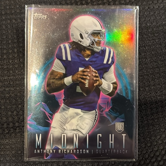 🔥 2024 Anthony Richardson Topps Chrome Hologram Midnight rookie - Picture 1 of 3